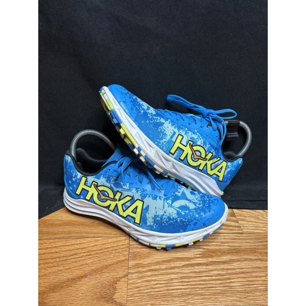 HOKA One One Crescendo XC Track Cross Country Spikes Blue Womens 8.5 Men’s 7